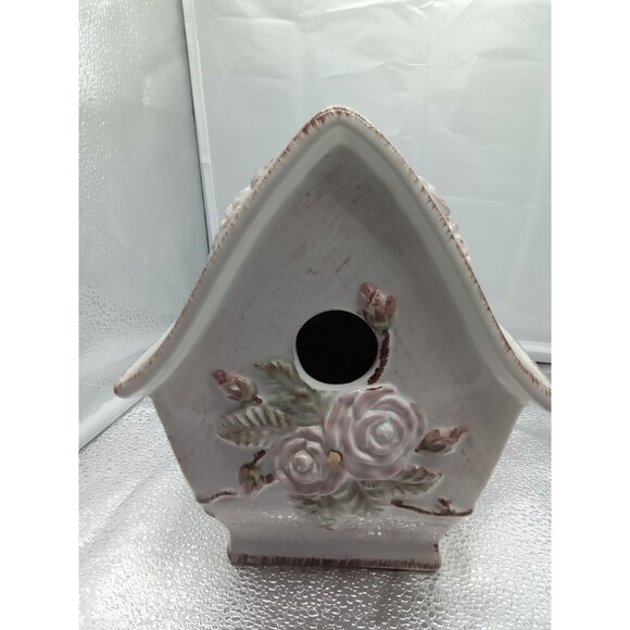 Midwestern Homes Birdhouse White‎ Pink Green - Picture 1 of 7